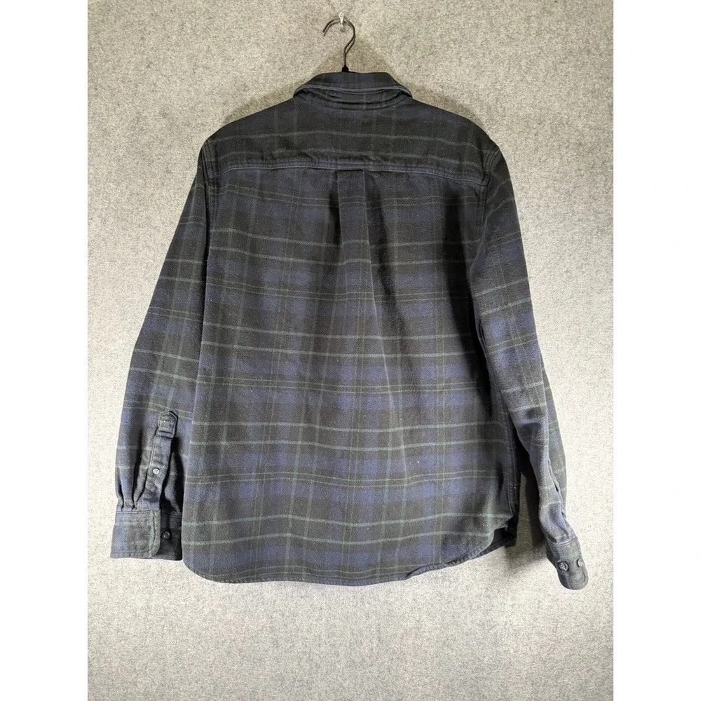 The North Face Mens Plaid Flannel Button Down Shirt Navy Green‎ Size Medium